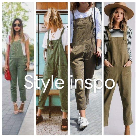 NWT Revolve NSF Dahlia Olive Cinched Waist Overall - Picture 3 of 5